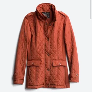 🍁 Mo-Ka Burnt Orange Anthea Quilted Riding Jacket XS