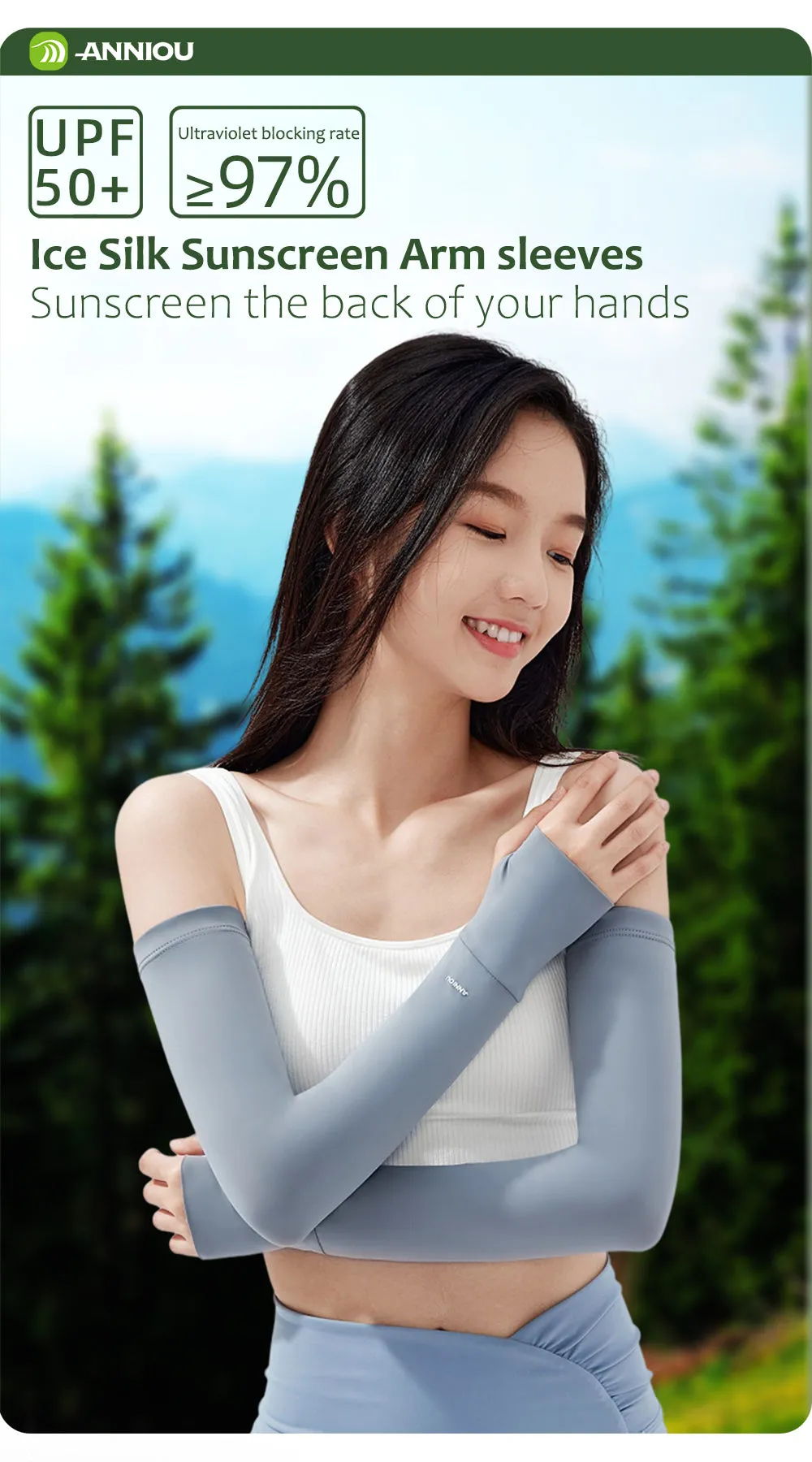 2 in 1 UV Protection Cooling Arm Sleeves