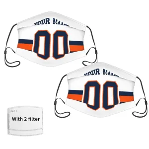 2-Pack Denver Broncos Face Covering Football Team Decorative Adult Face Mask With Filters PM 2.5 White