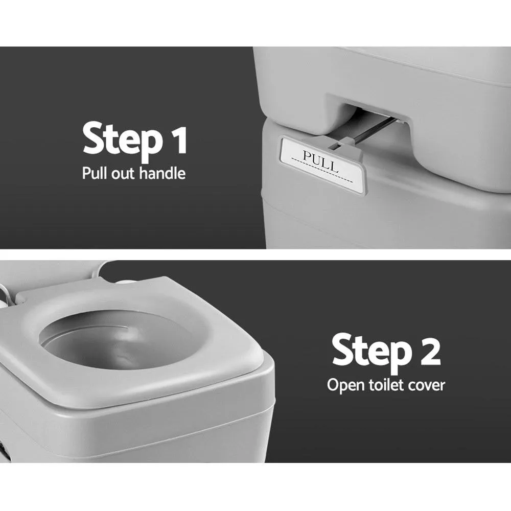 20L Outdoor Portable Toilet Camping Potty Caravan Travel Boating Wtih Carry Bag