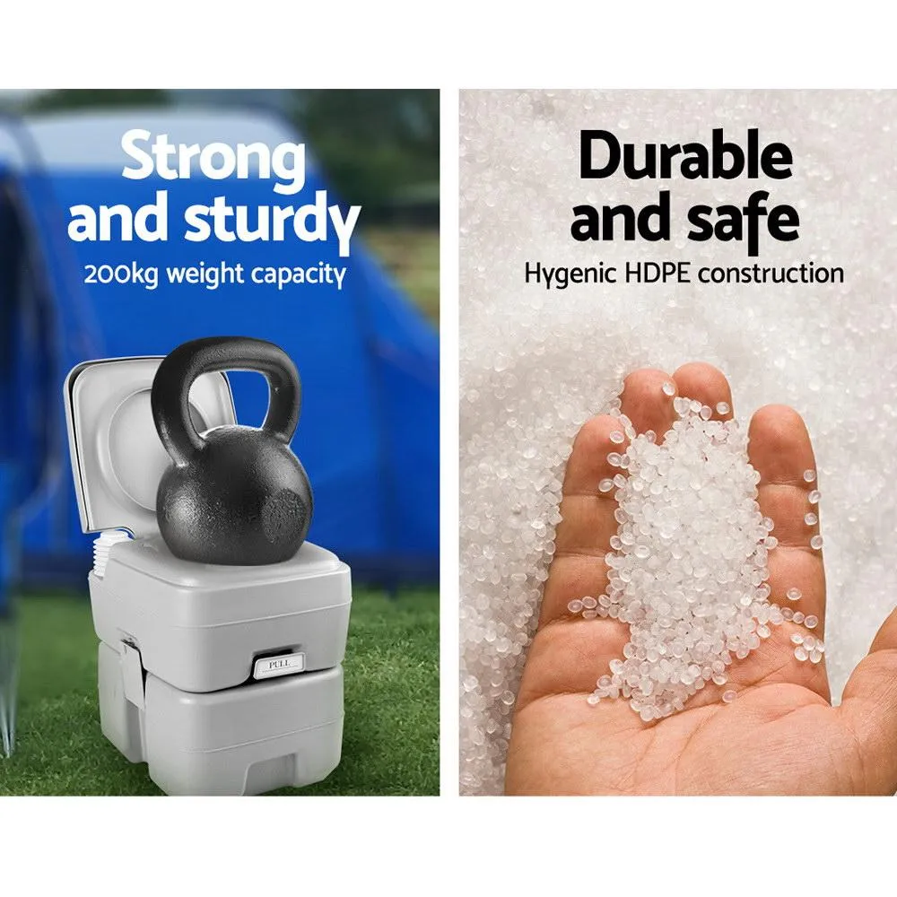 20L Outdoor Portable Toilet Camping Potty Caravan Travel Boating Wtih Carry Bag