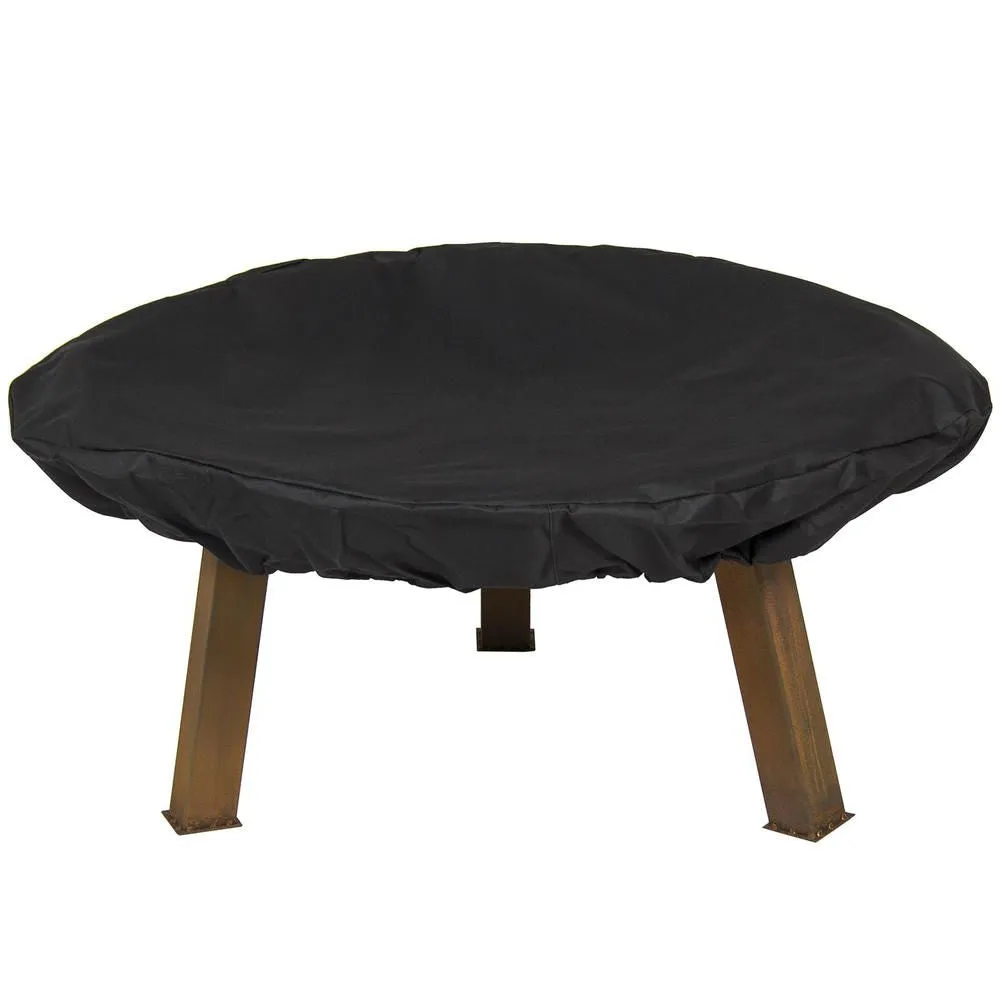 29 Inch Tan Cast Iron Fire Pit Bowl with Cover