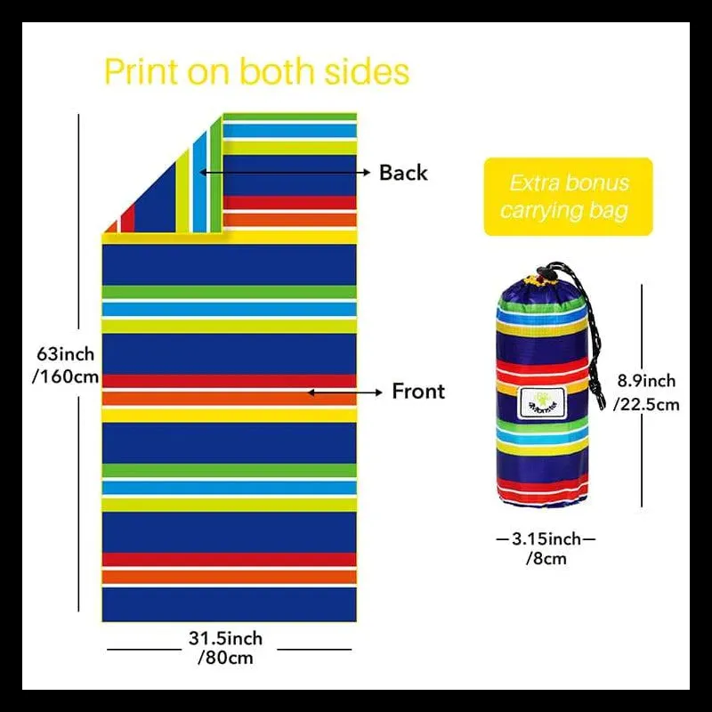 4Monster - Quick Dry Beach Towel Sand Free Rainbow - D