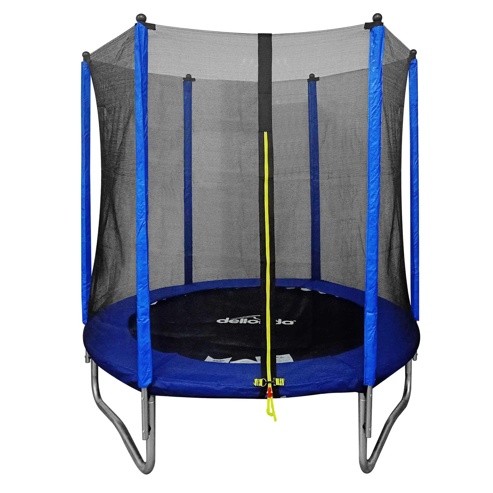 8ft Heavy-Duty Outdoor Trampoline for Kids with Safety Enclosure Net, Includes Anchor Kit & Ladder - DL93