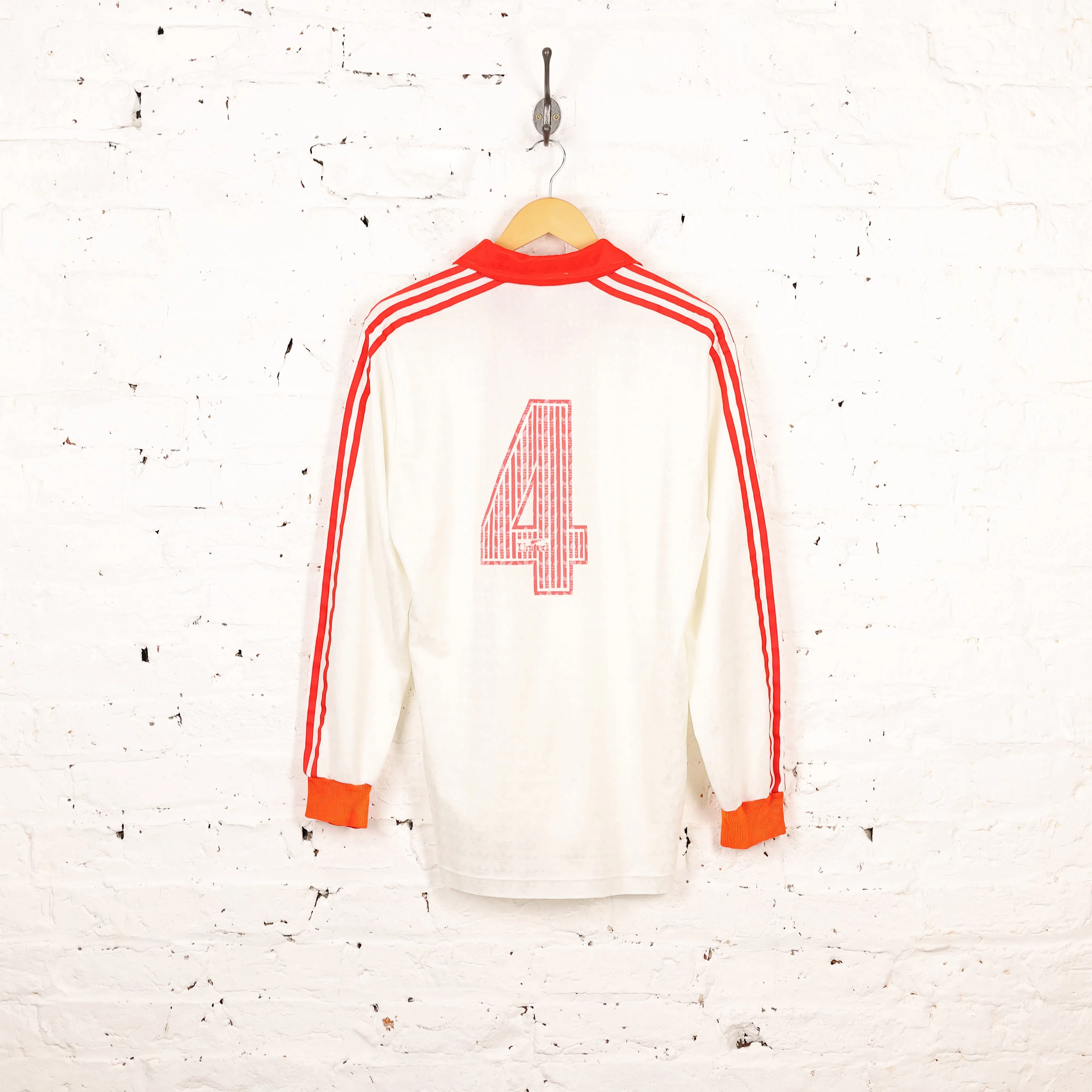 Adidas Long Sleeve Template Football Shirt - White - L