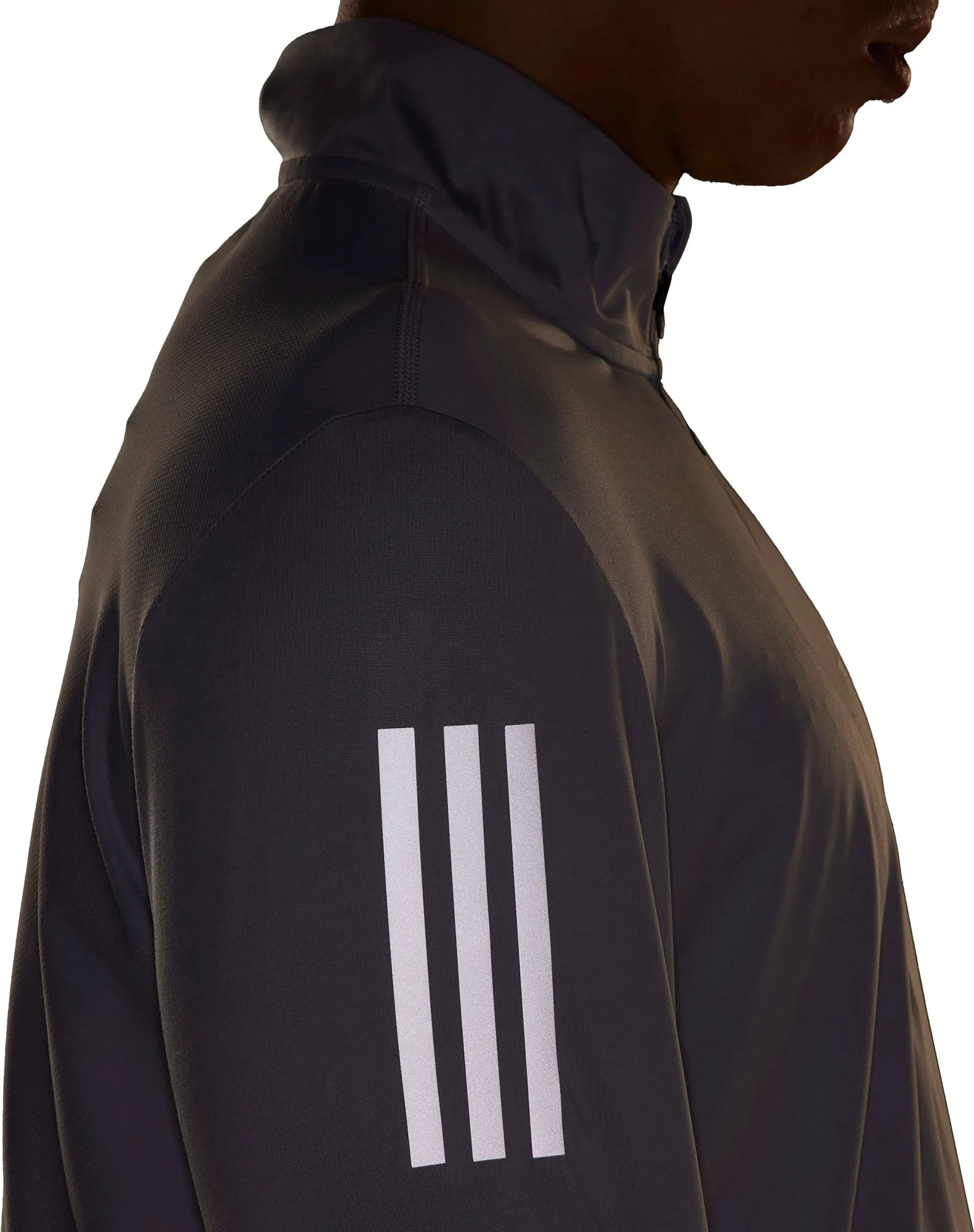 adidas Own The Run Half Zip Long Sleeve Mens Running Top - Grey