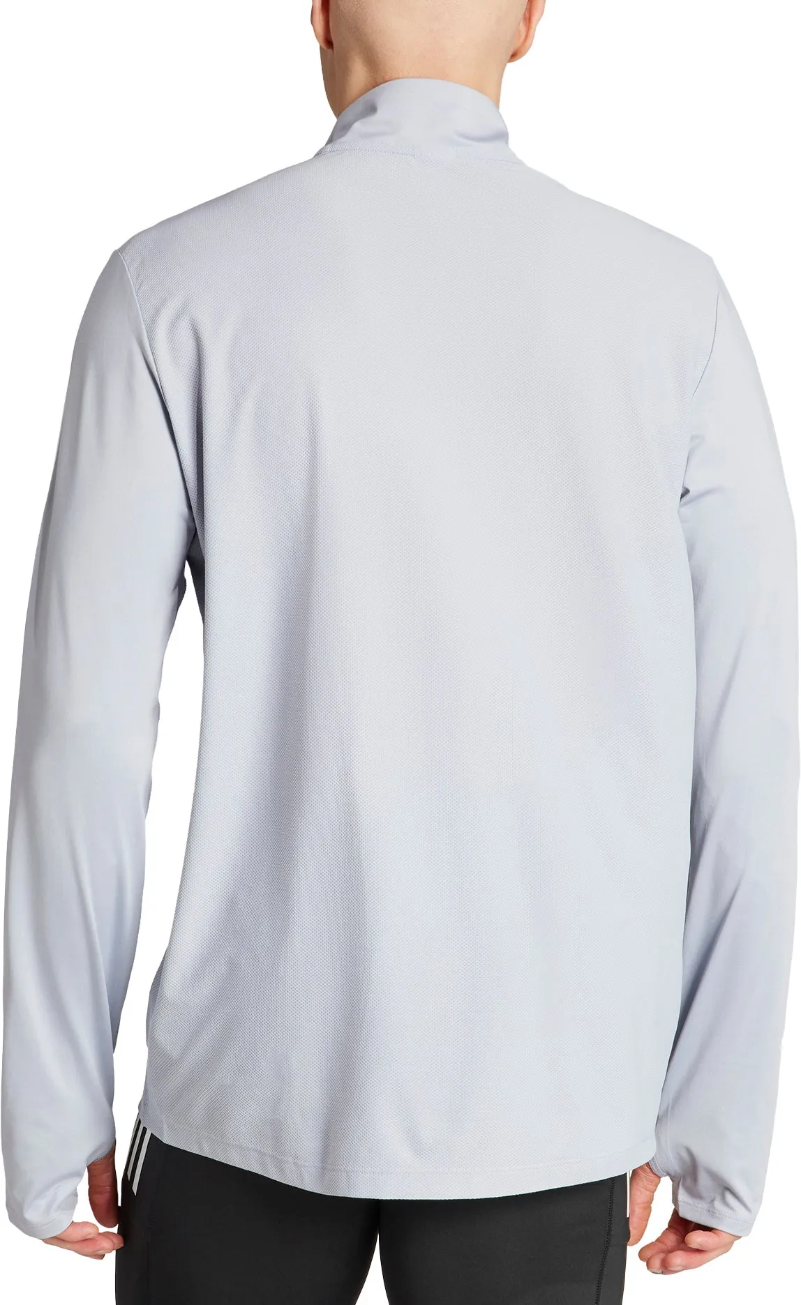 adidas Own The Run Half Zip Long Sleeve Mens Running Top - Grey
