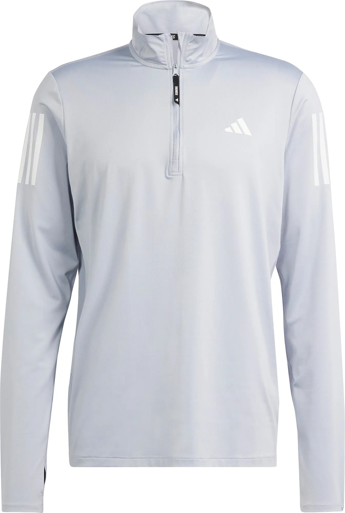 adidas Own The Run Half Zip Long Sleeve Mens Running Top - Grey