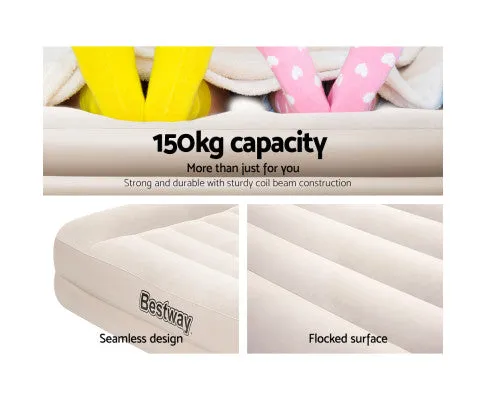 Air Bed Beds Mattress Single Size Sleep Built-in Pump Camping Inflatable