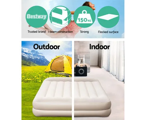 Air Bed Beds Mattress Single Size Sleep Built-in Pump Camping Inflatable