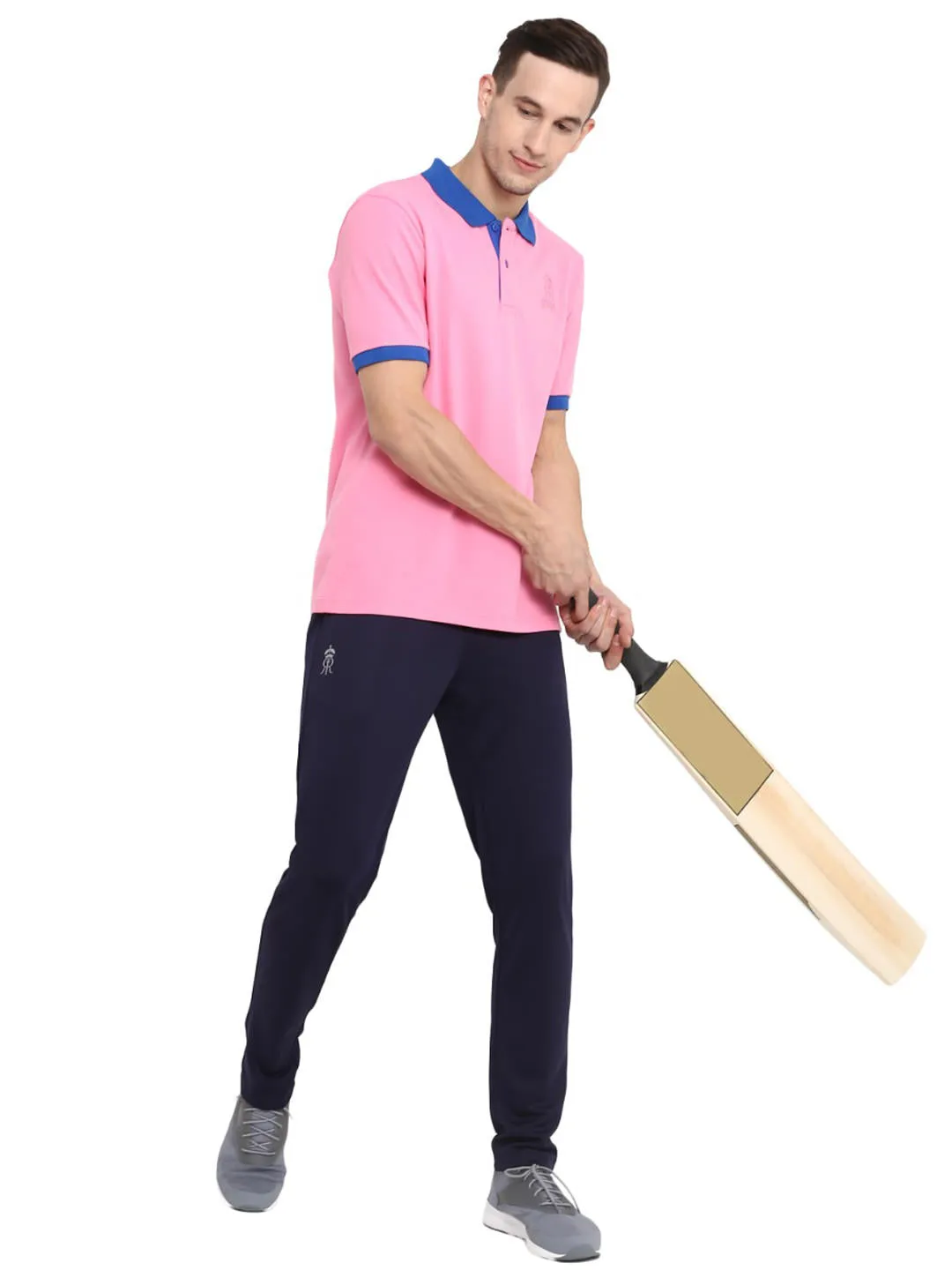 Alcis Men Rajasthan Royals Fanwear Polo-S-Pink