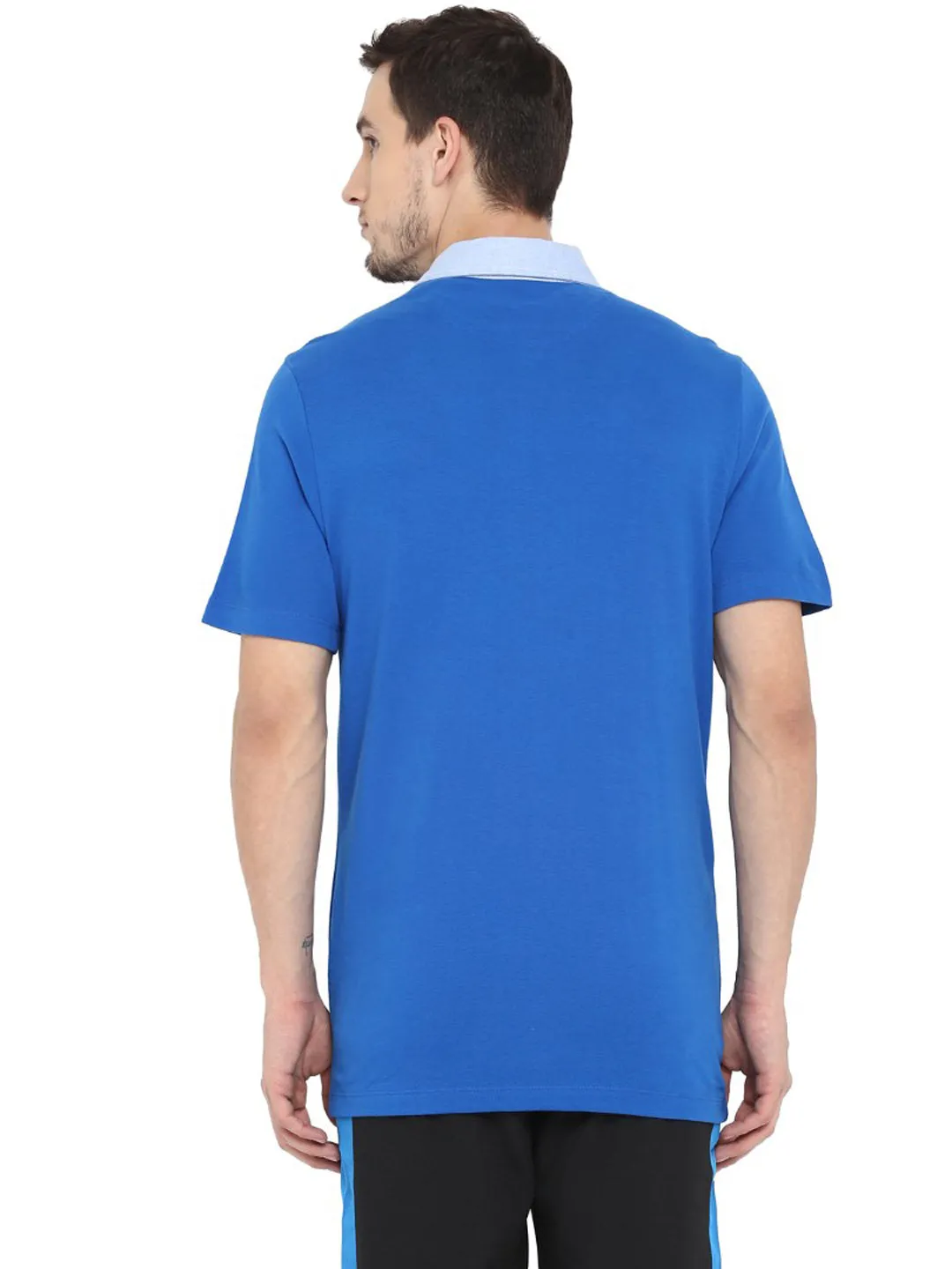 Alcis Men Solid Blue Polo ECMPO02014