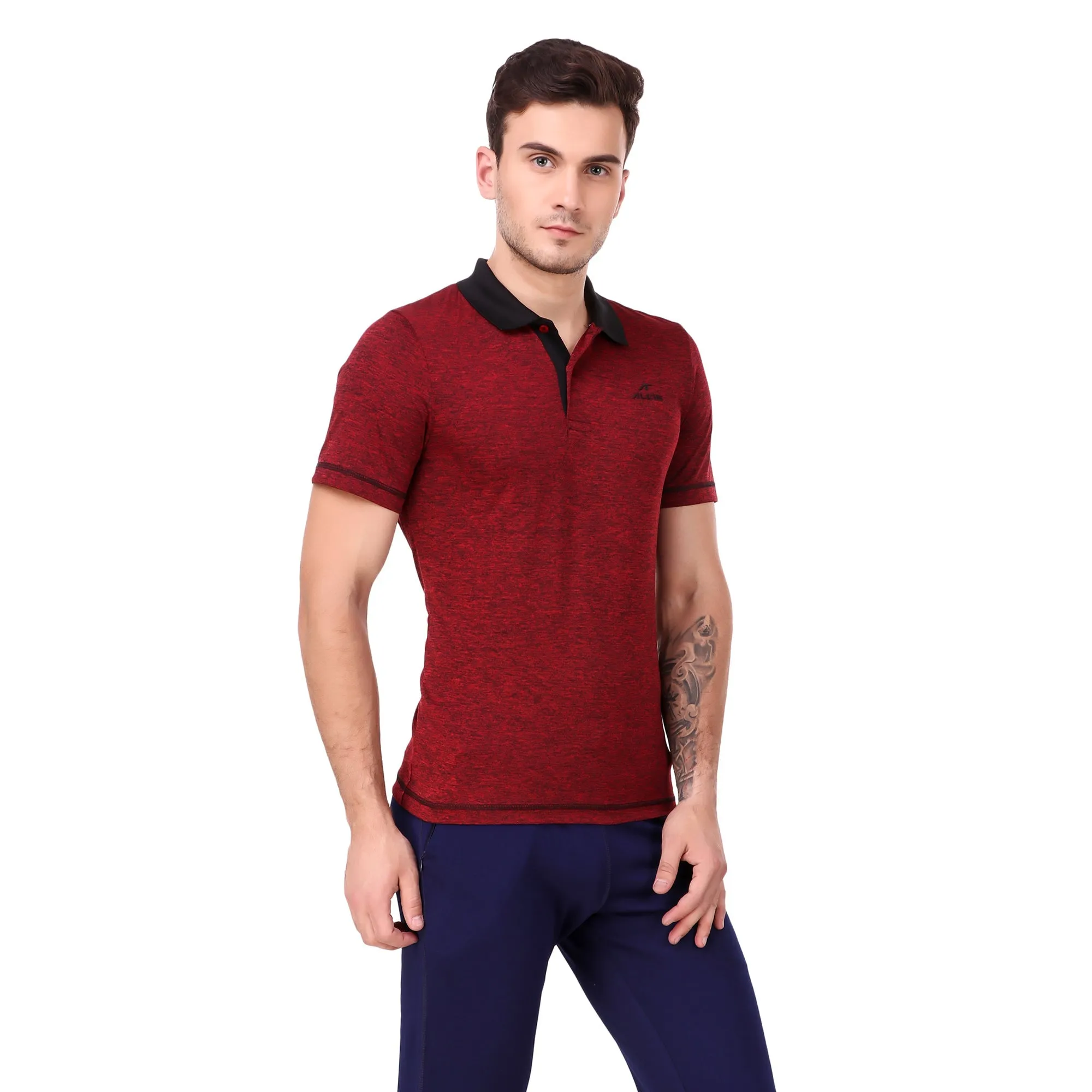 Alcis Men Solid Red Polo
