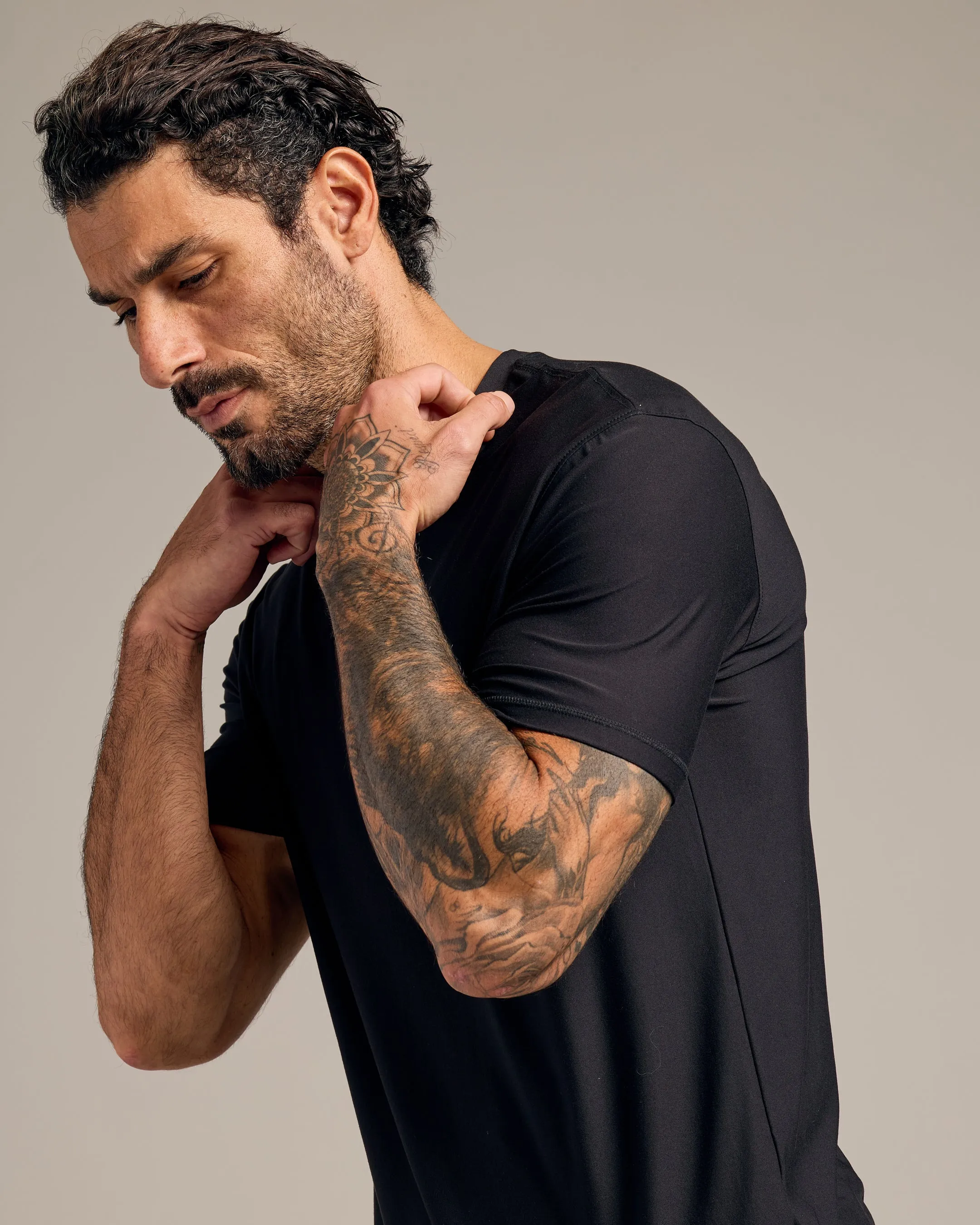 All Black Active Crew 2-Pack