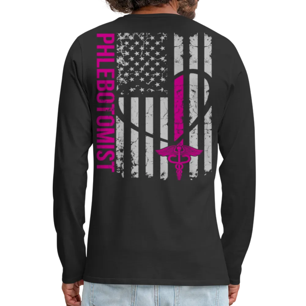 Amber R Phlebotomist Men's Premium Long Sleeve T-Shirt
