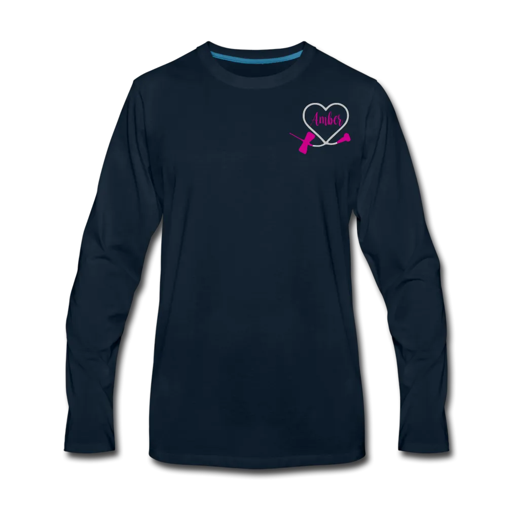Amber R Phlebotomist Men's Premium Long Sleeve T-Shirt