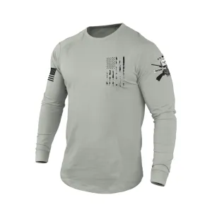 AMERICAN PRIDE 100% COTTON GRAPHIC LONG SLEEVE T-SHIRT