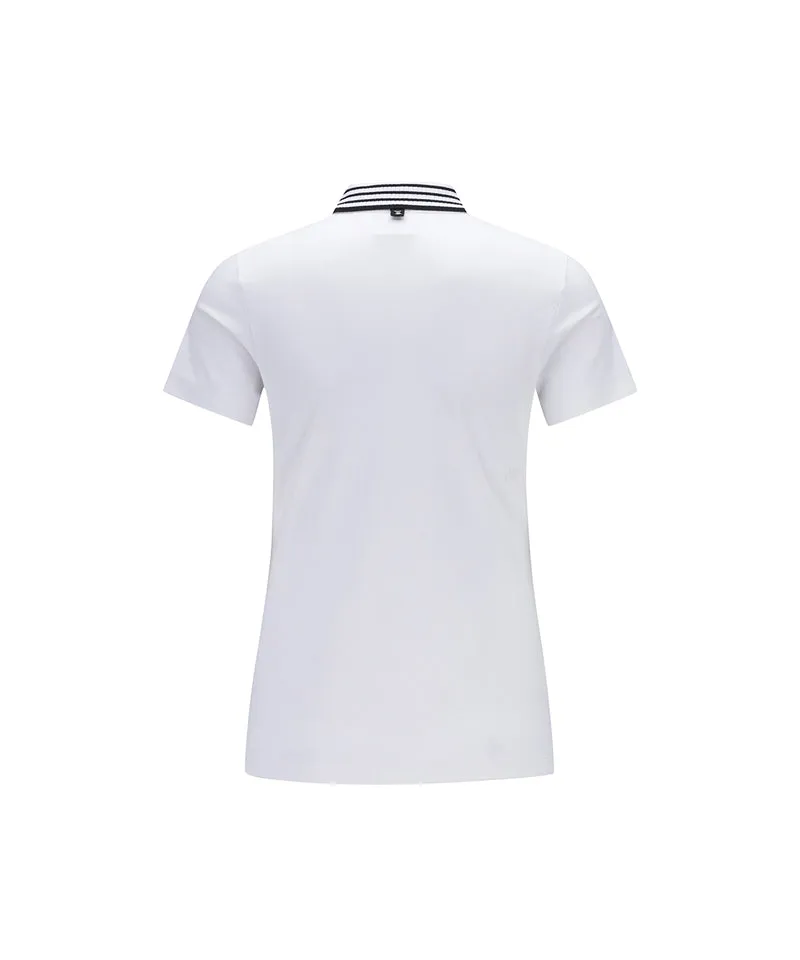 ANEW Golf Women's Knit Collar Short T-Shirt - White