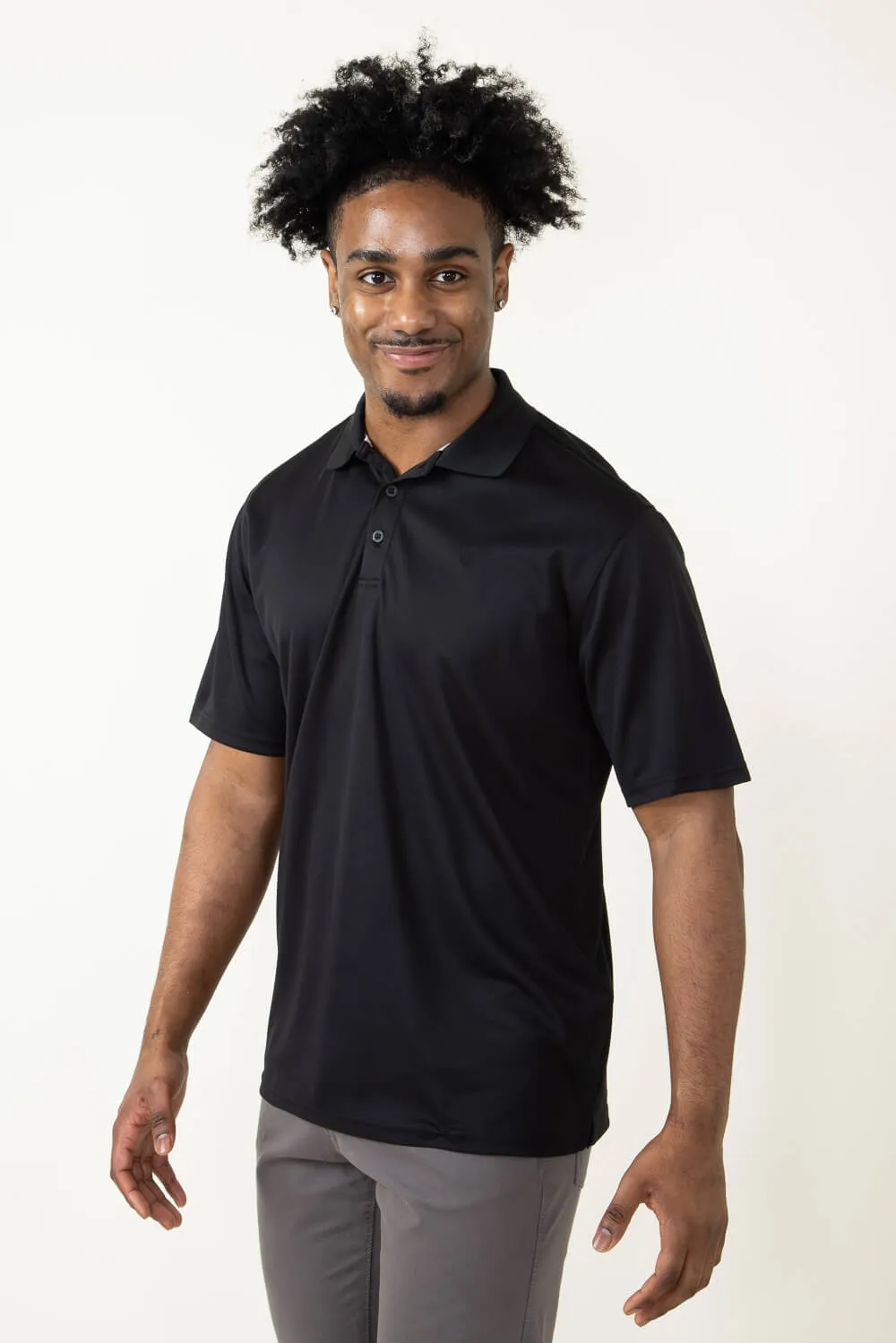 Ariat Tek Polo Shirt for Men in Black | 10009062-BLACK