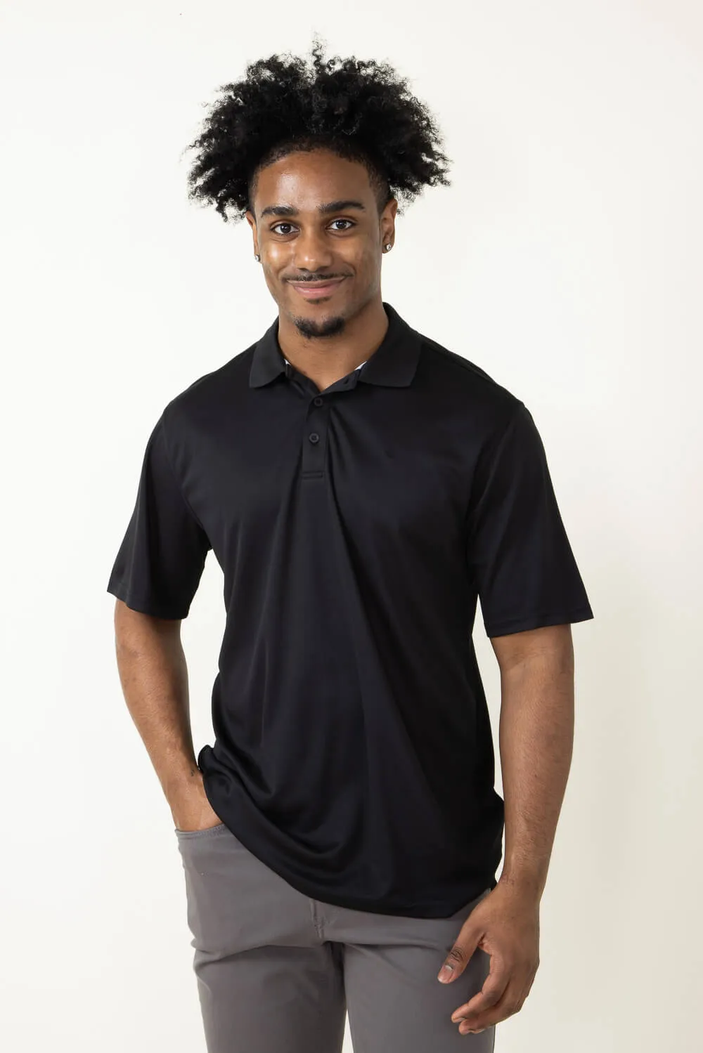Ariat Tek Polo Shirt for Men in Black | 10009062-BLACK