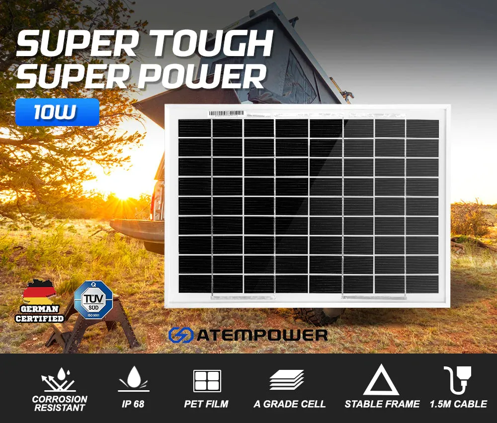 ATEM POWER 10W Solar Panel 12V