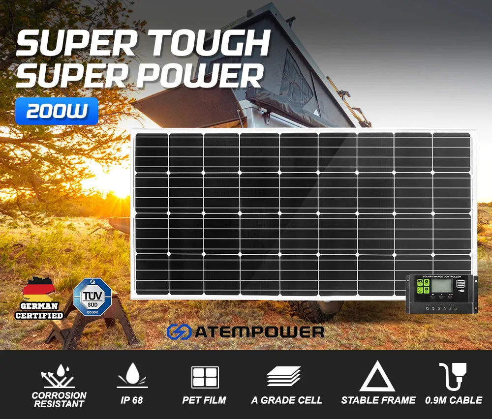 ATEM POWER 200W Solar Panel 12V With Regulator