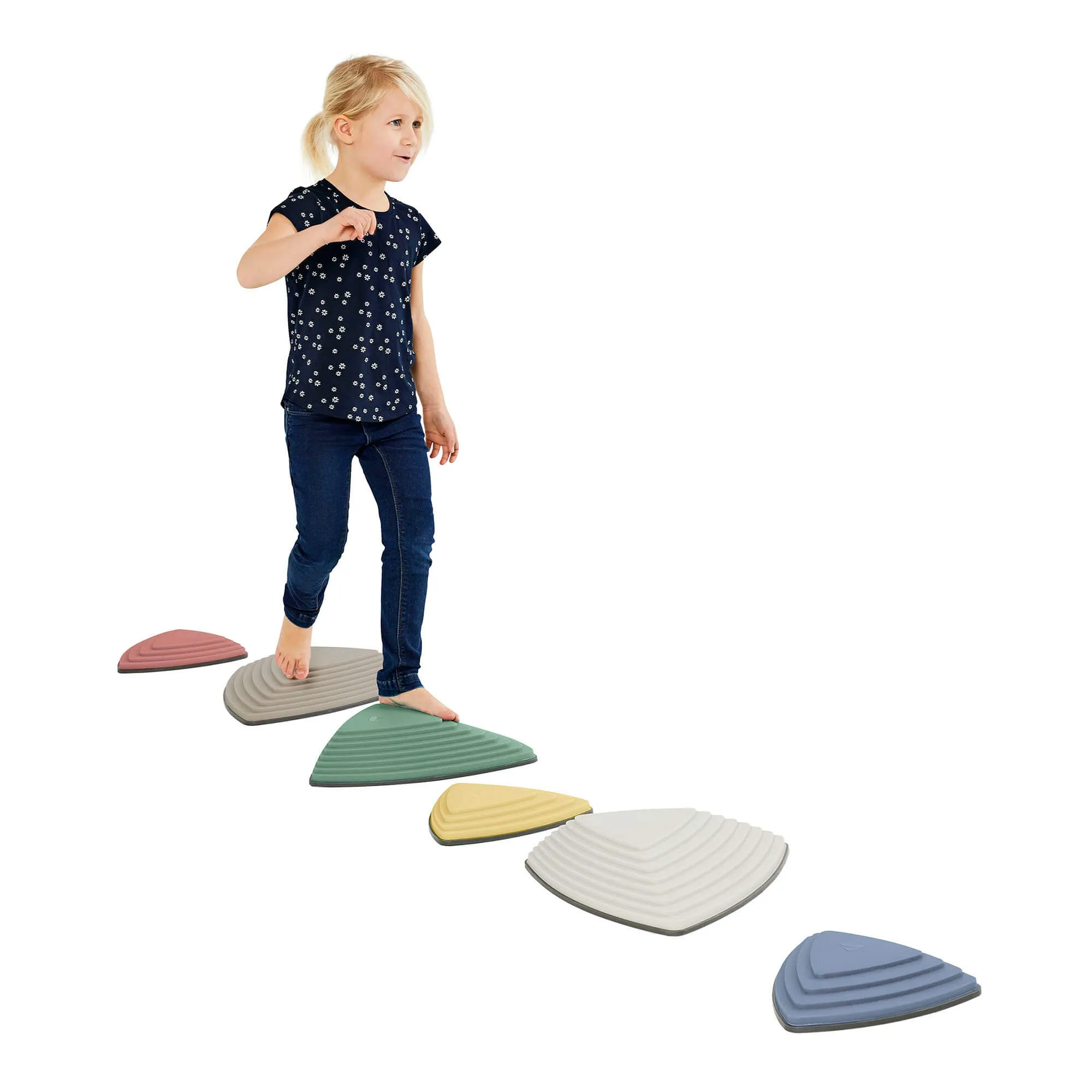 Autistic-Friendly Sensory Large 6 Piece Montessori Gonge River Stones | Nordic Range | Pastels