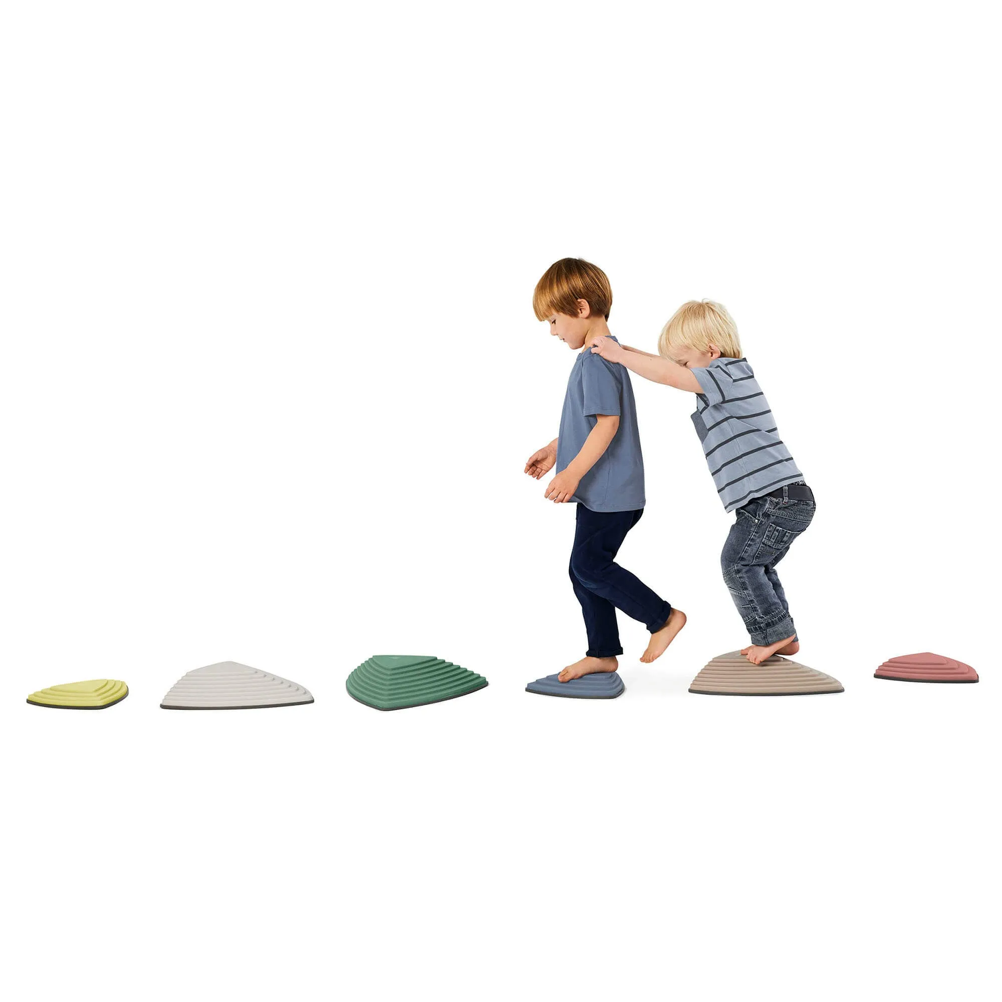 Autistic-Friendly Sensory Large 6 Piece Montessori Gonge River Stones | Nordic Range | Pastels