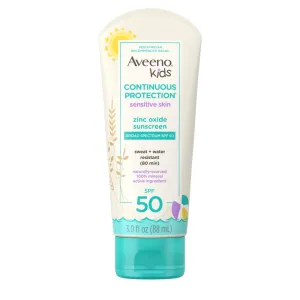 Aveeno Kids Continuous Protection Lotion Sunscreen with Broad Spectrum SPF 50