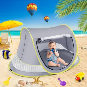 Baby Beach Tent UPF 50  Pop up Beach Tent Sun Shelter Easy Setup Tent for Travel