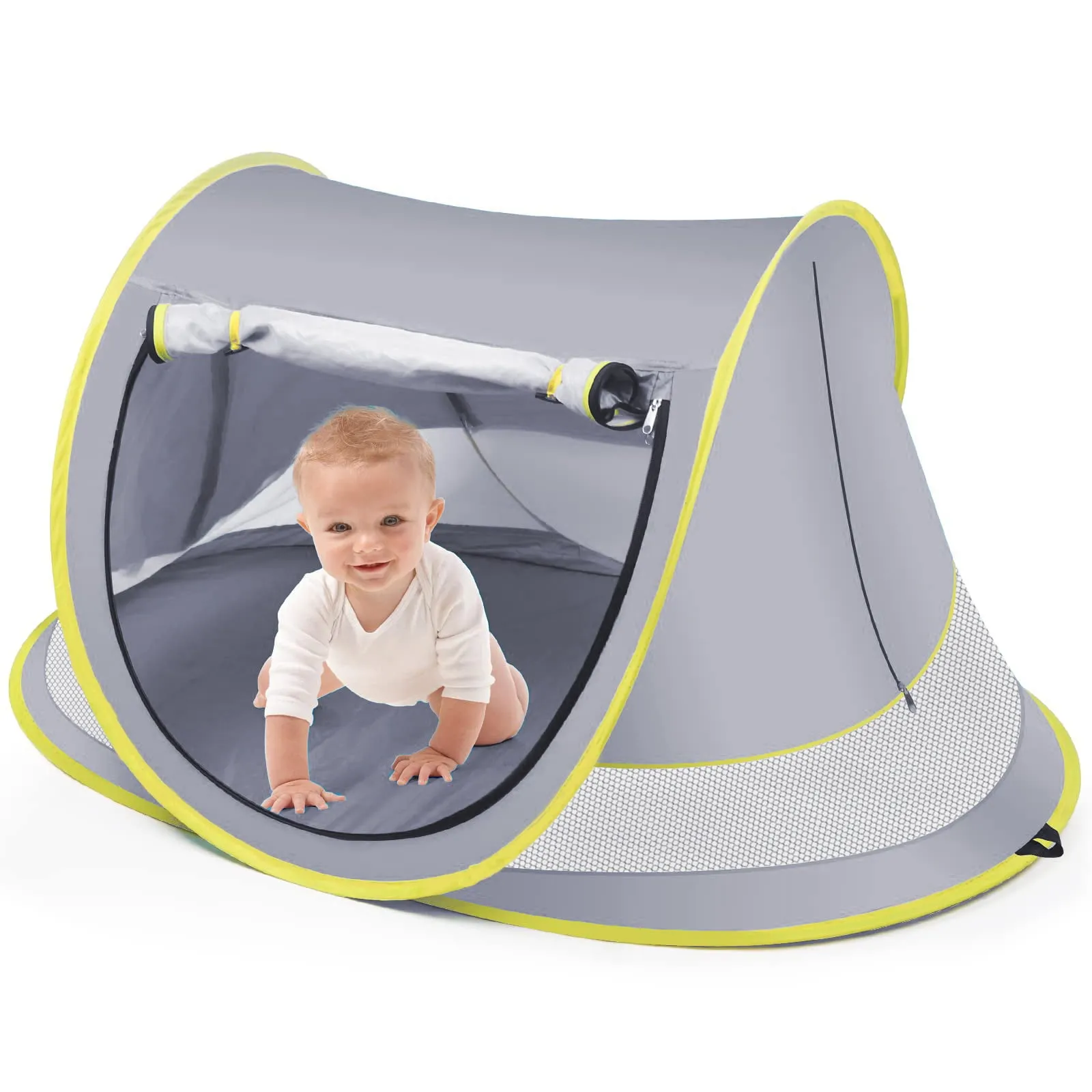 Baby Beach Tent UPF 50  Pop up Beach Tent Sun Shelter Easy Setup Tent for Travel