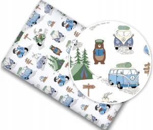 Baby Fitted Toddler Bed Sheet Printed 100% Cotton Mattress 160x80cm Camping