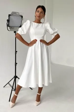 Backless high waist midi dress