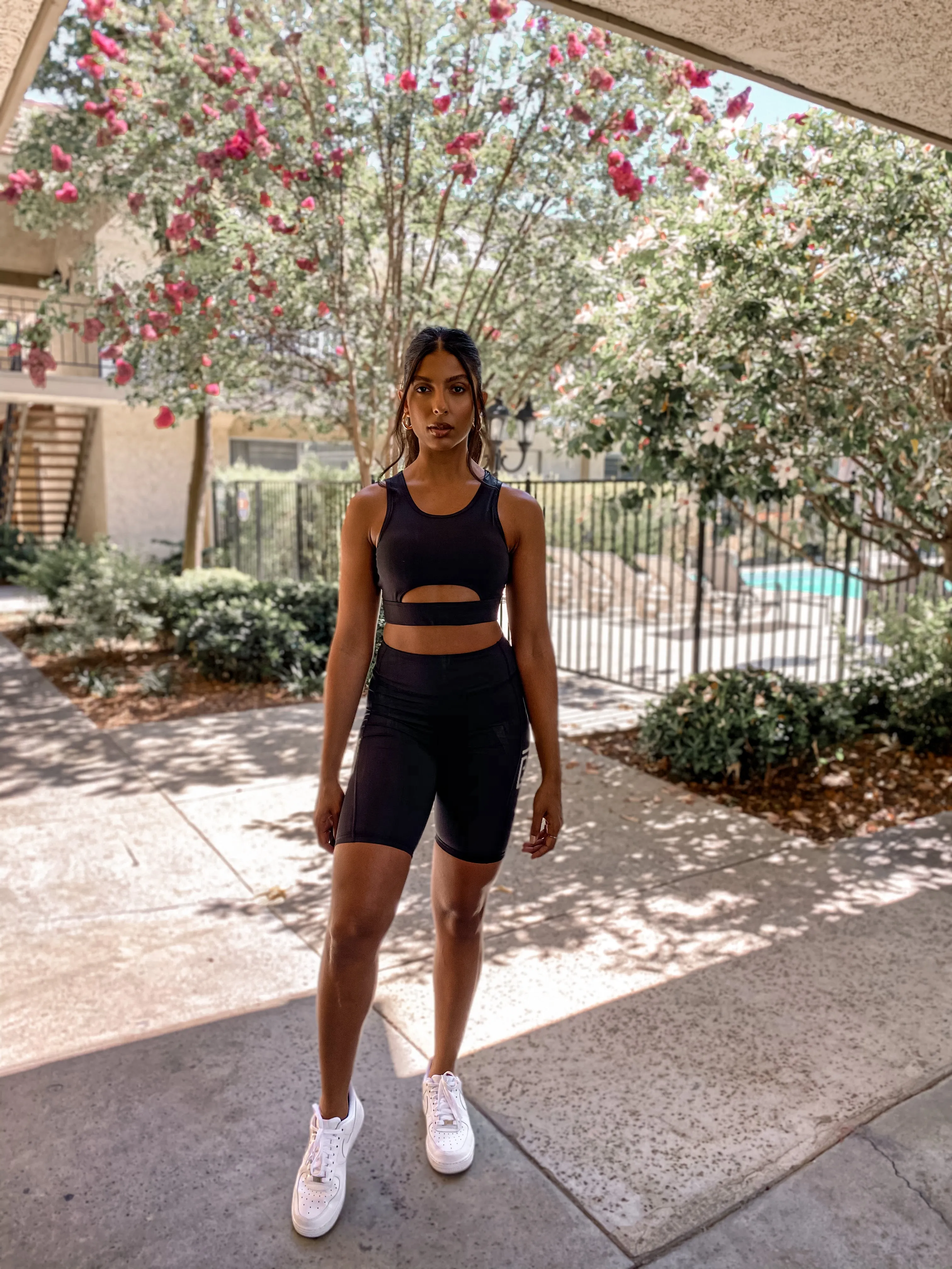 BAMN Biker Shorts w/ Crop Top Set