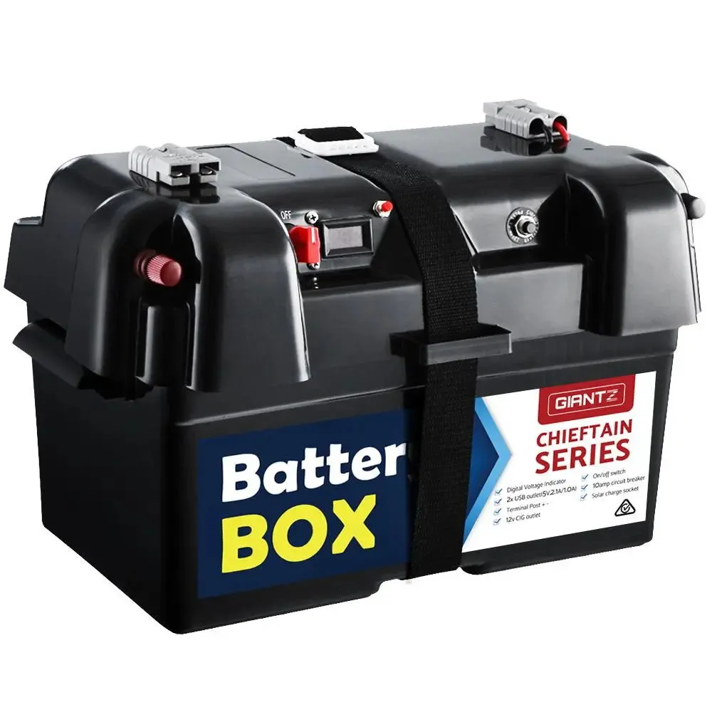 Battery Box 12v Universal Large USB Cigarette Outlets