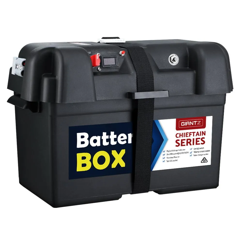 Battery Box Universal Large with USB Cigarette and Anderson Plugs