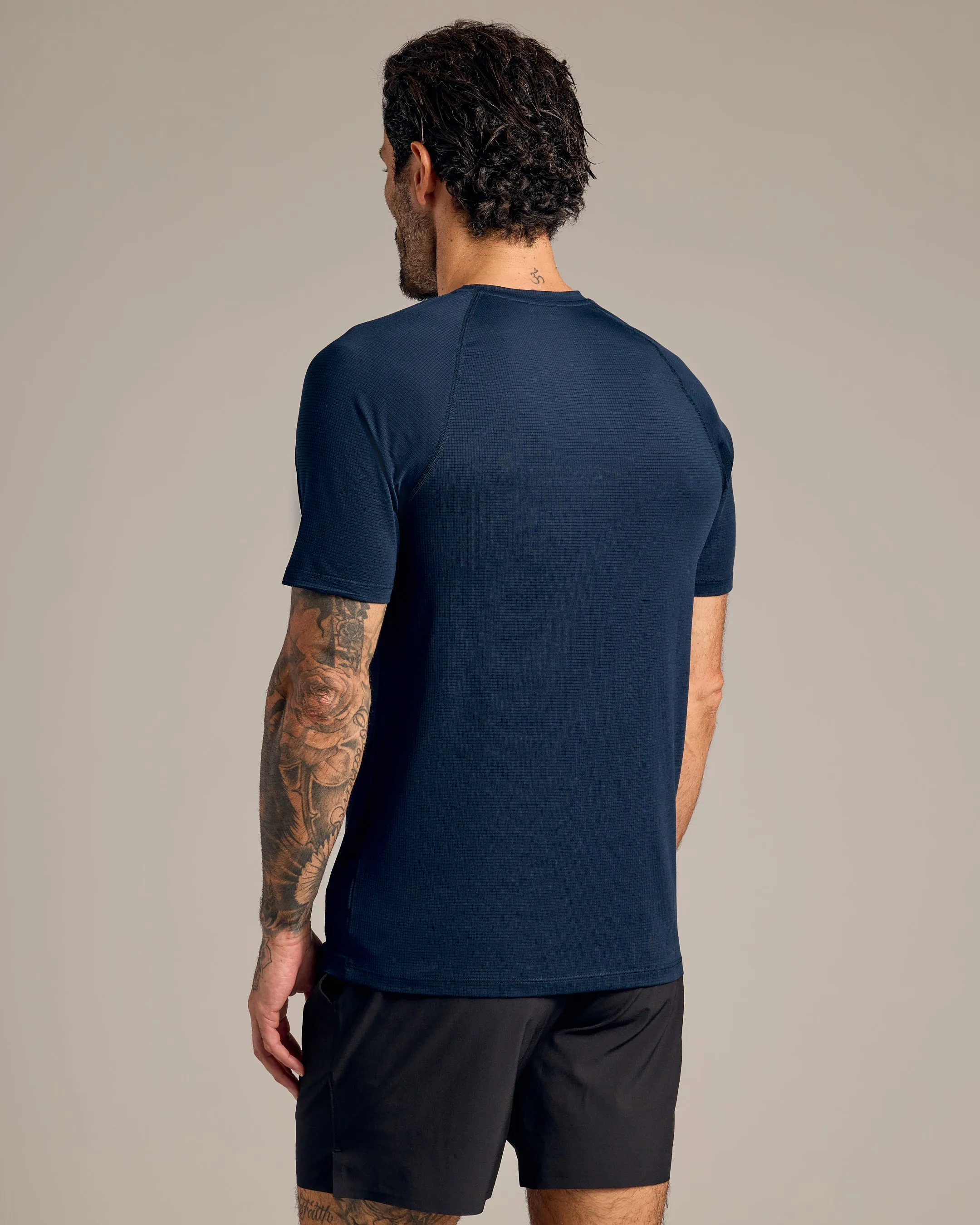Black & Navy Active Mesh Crew 2-Pack