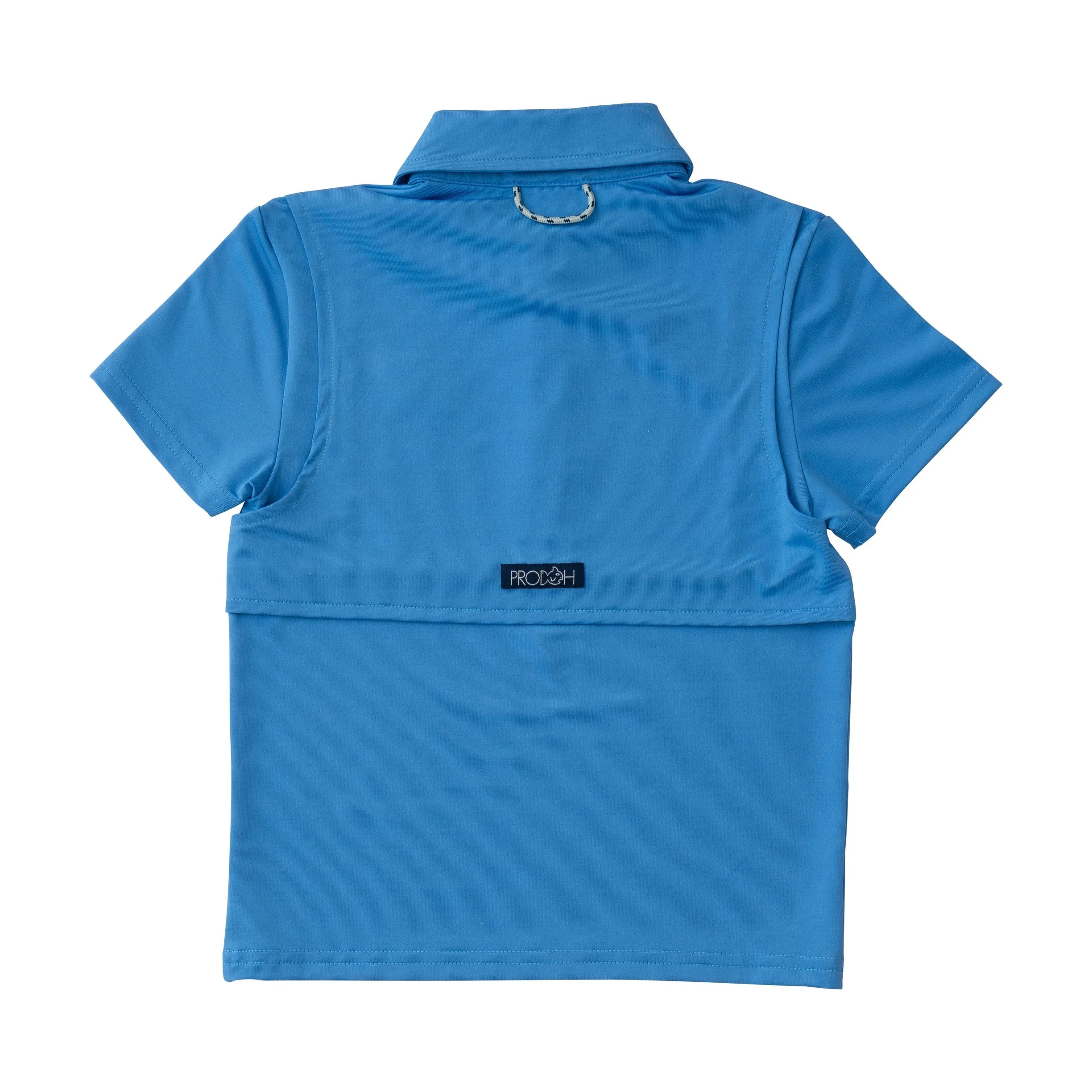 Boys Short Sleeve Pro Performance Polo in Marina Blue