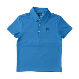 Boys Short Sleeve Pro Performance Polo in Marina Blue
