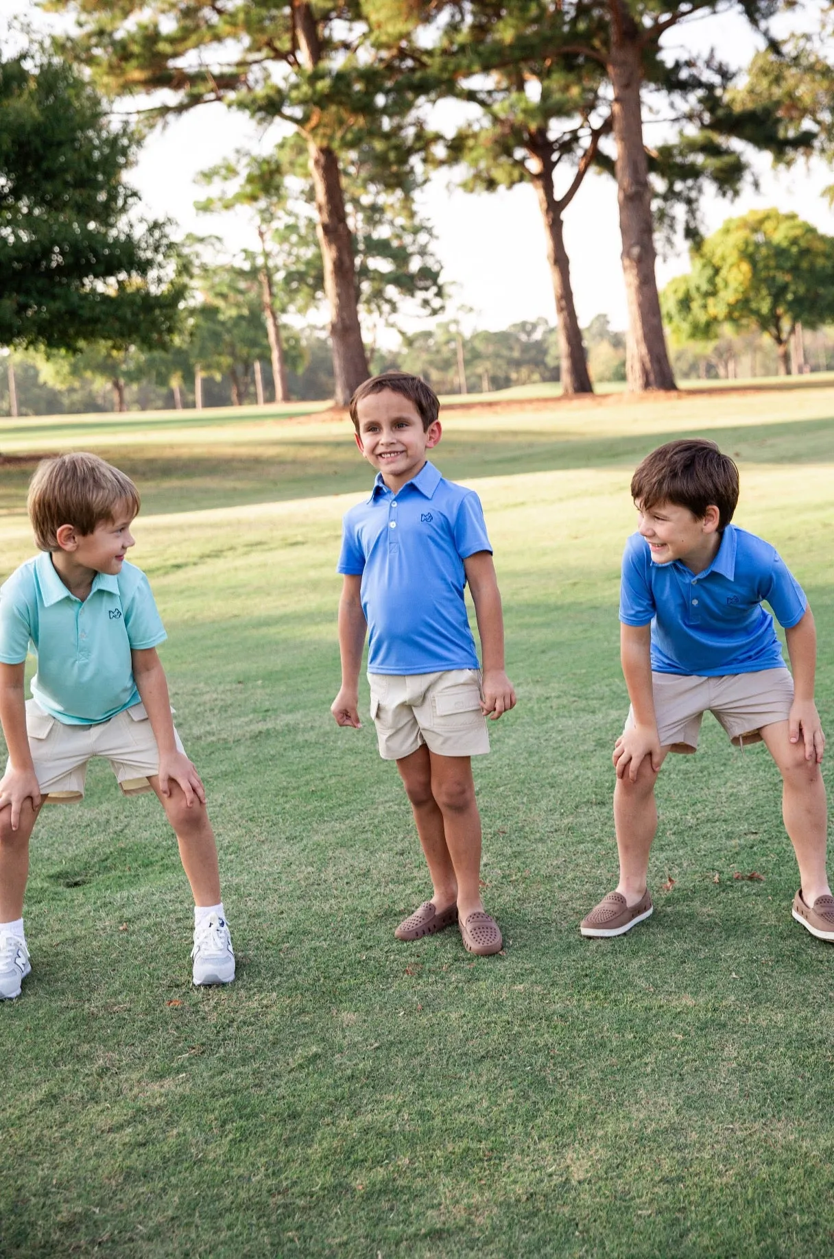 Boys Short Sleeve Pro Performance Polo in Marina Blue