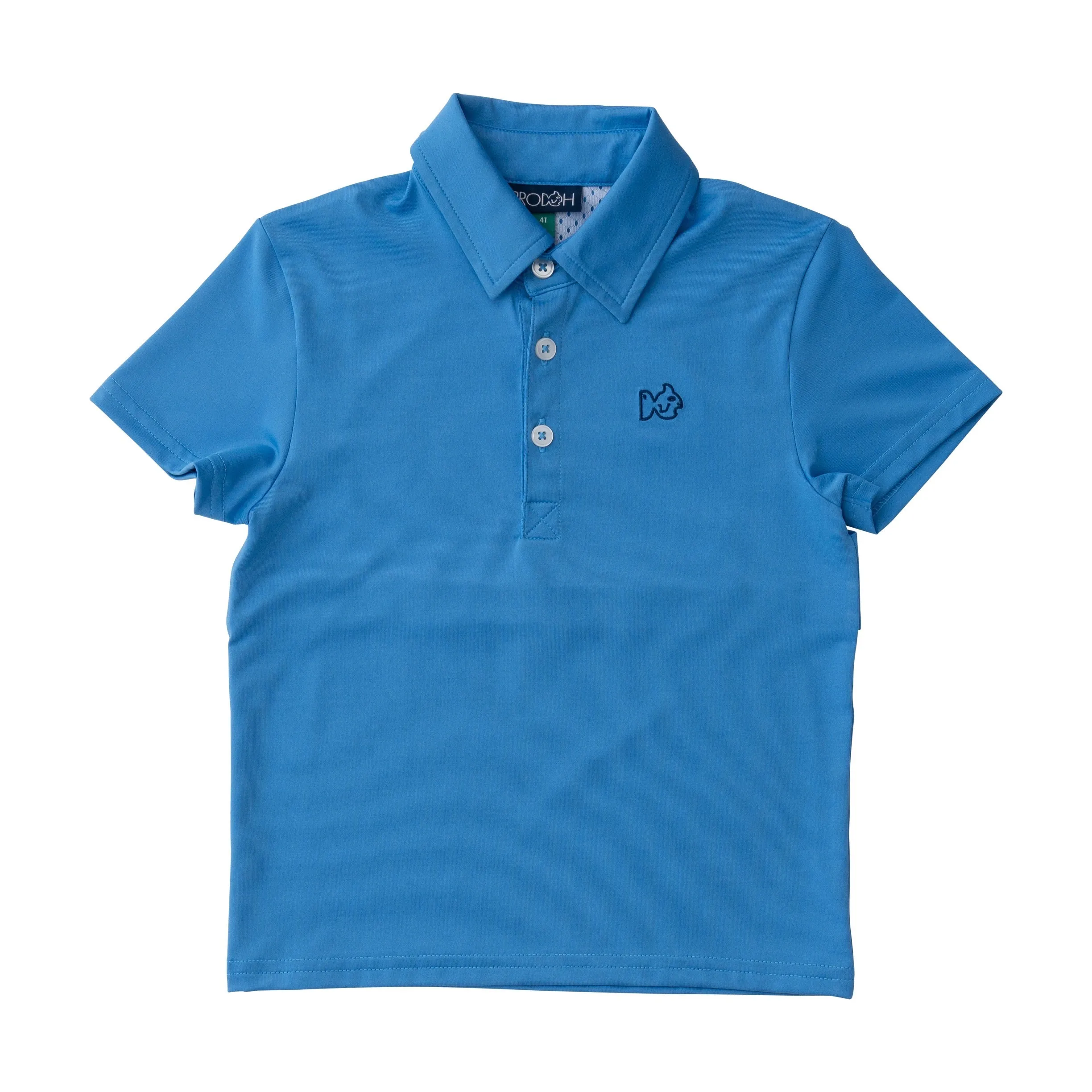 Boys Short Sleeve Pro Performance Polo in Marina Blue
