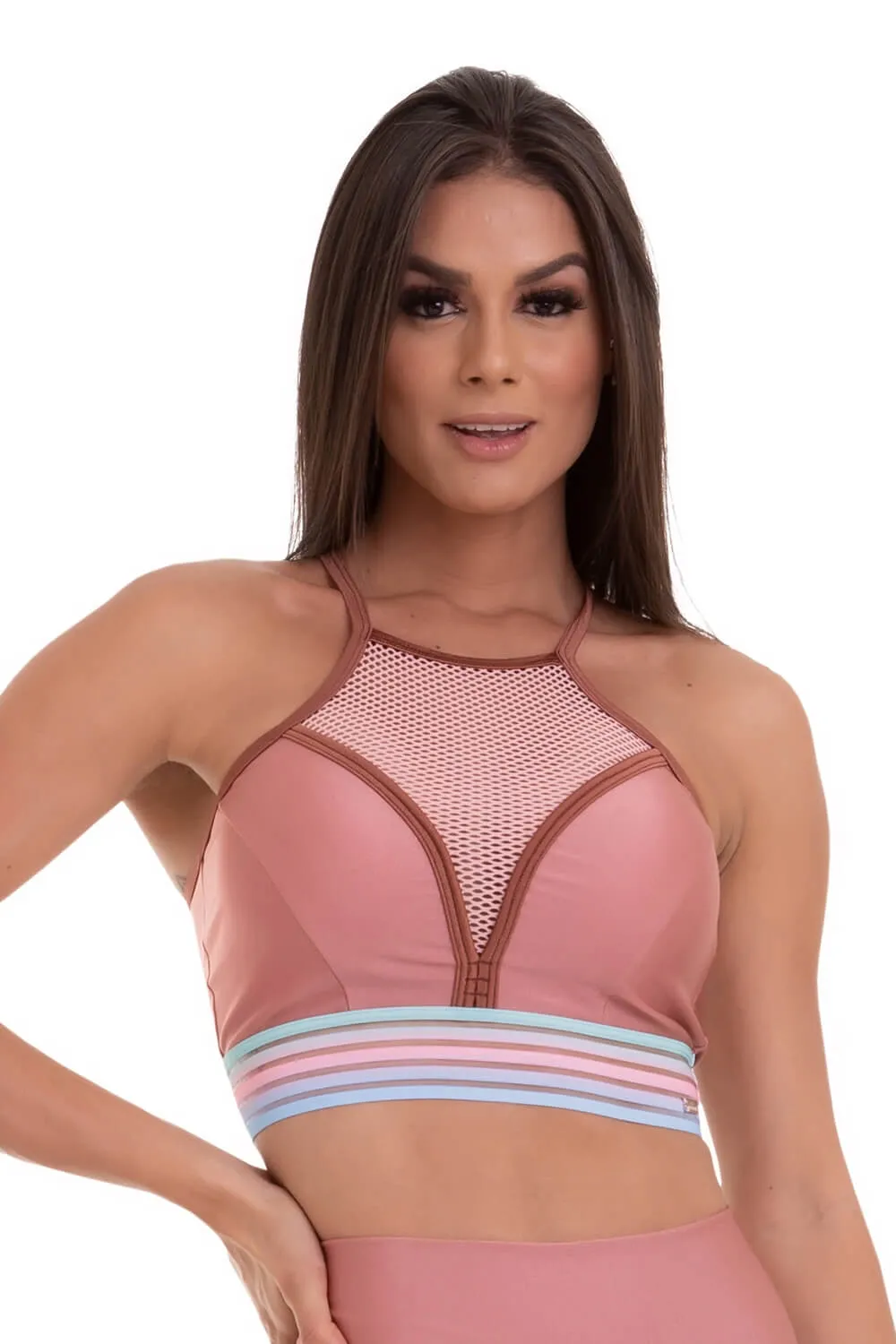 Cajubrasil Cropped Future Pink Top