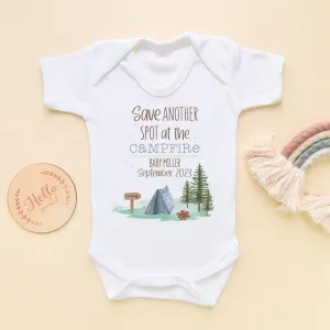 Camping / Campfire Personalised Summer Baby Bodysuit