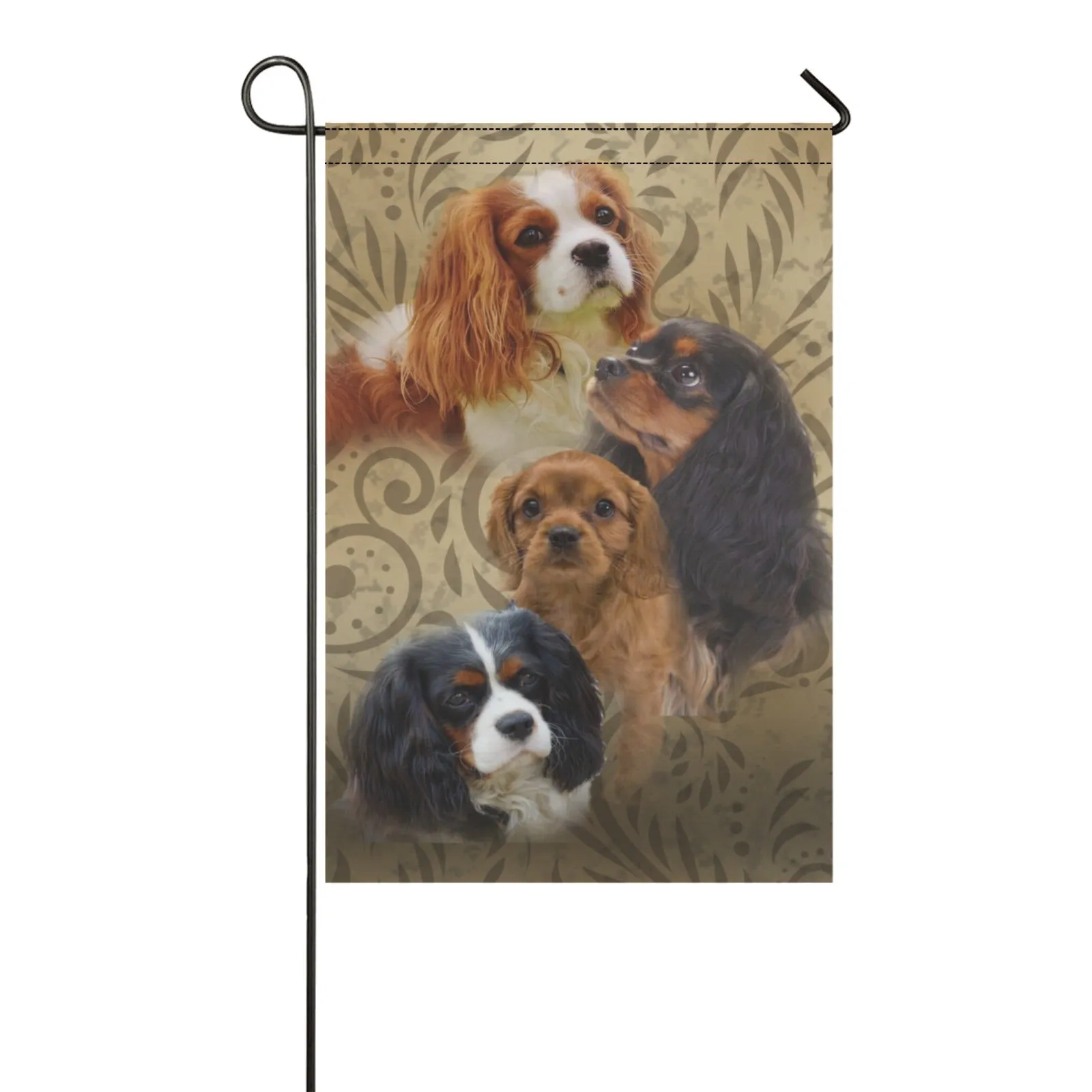 Cavalier King Charles Spaniel Garden Flag - Multi Cav