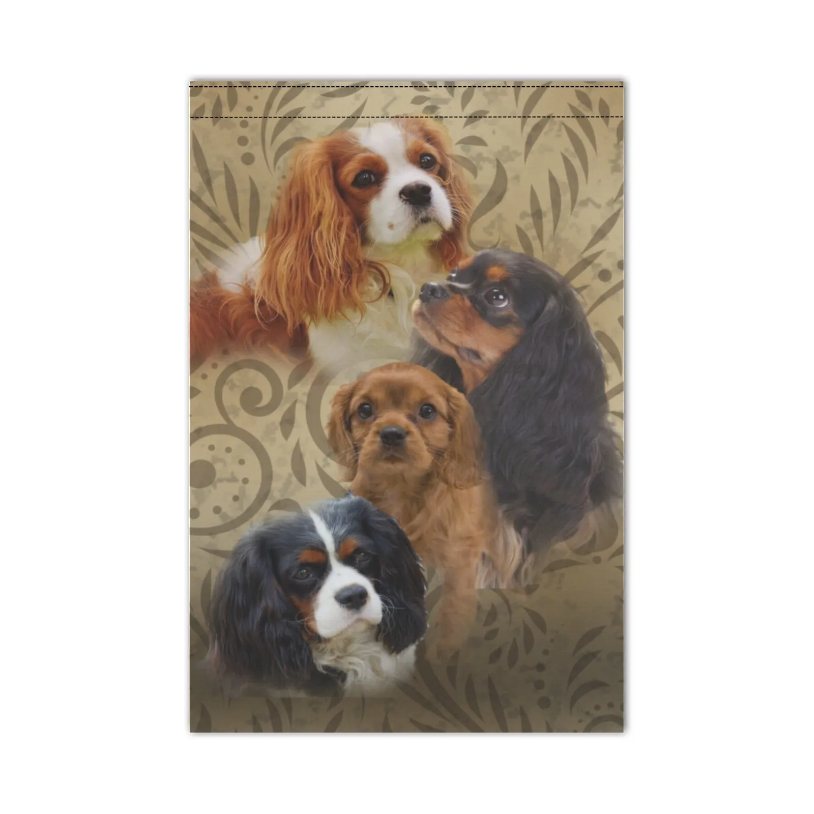 Cavalier King Charles Spaniel Garden Flag - Multi Cav