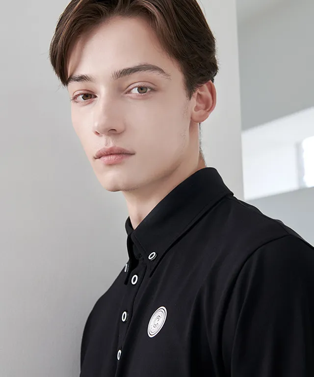 CHUCUCHU Men's Circle Polo T-shirt