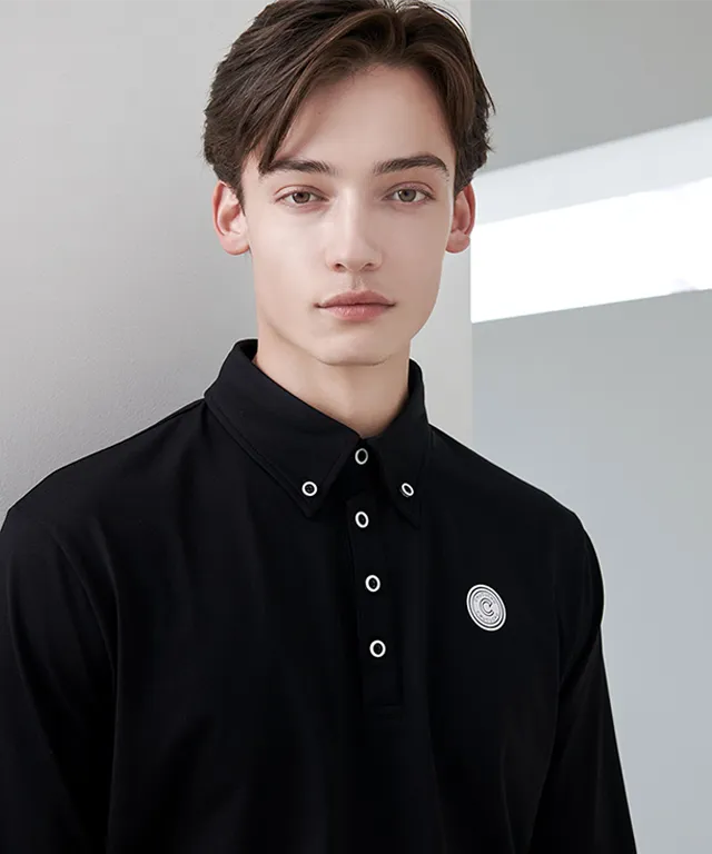 CHUCUCHU Men's Circle Polo T-shirt