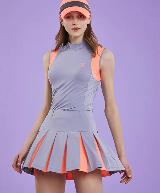 CHUCUCHU Women's Mesh Dual Skirt - Grey