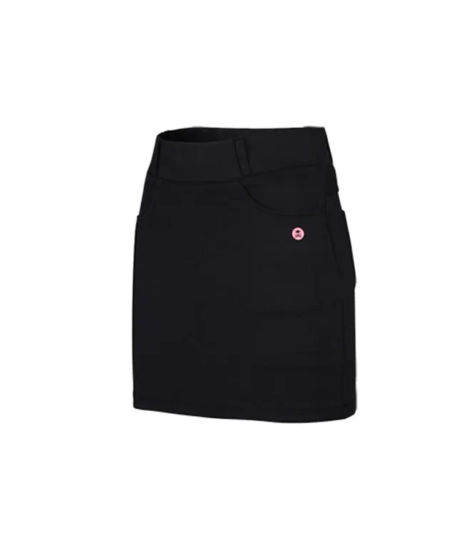 CHUCUCHU Women's Spring Jersey H-Line Skirt - Black