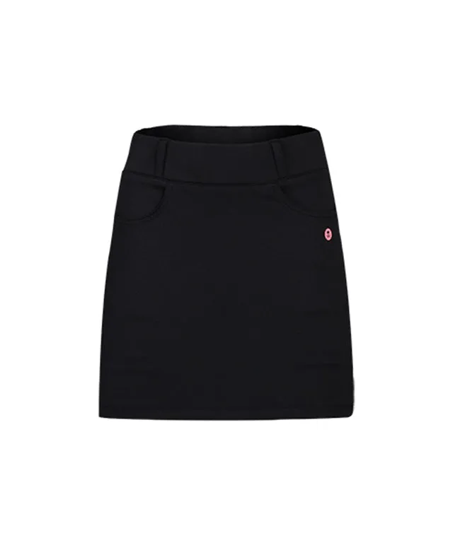 CHUCUCHU Women's Spring Jersey H-Line Skirt - Black